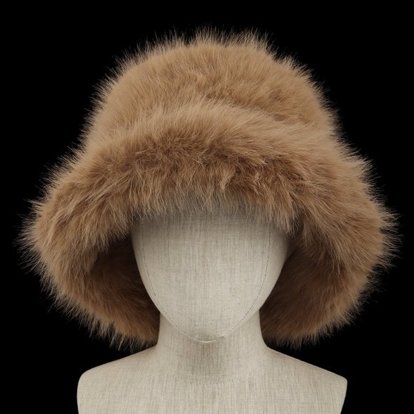 Accessories - OVERSIZED FLUFFY FAUX FUR BUCKET HAT